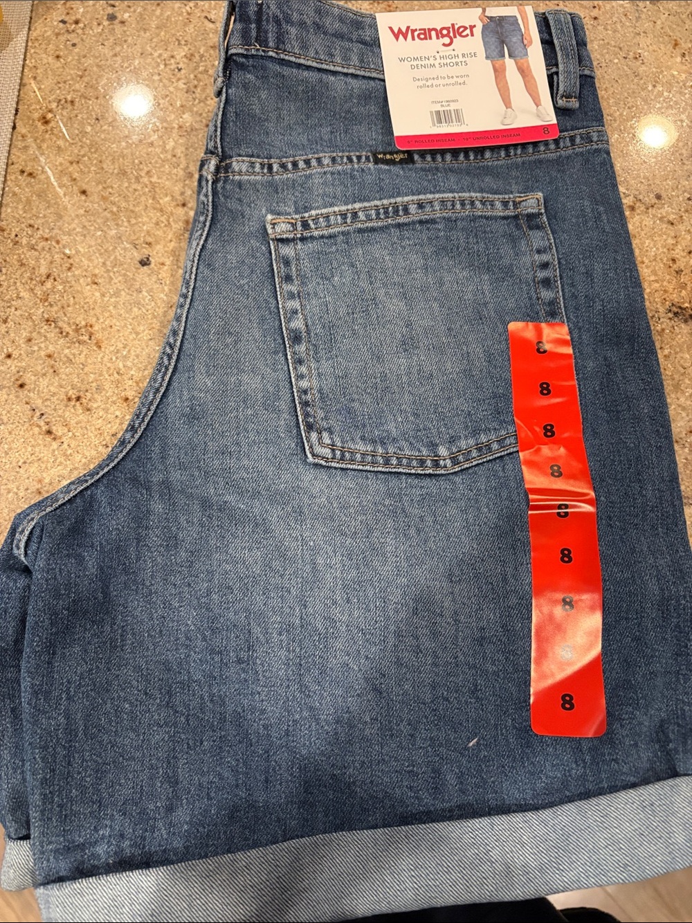 Wrangler Relaxed Fit Blue Denim Shorts